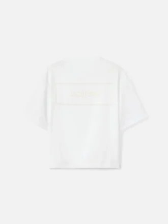 Das Torsade-T-Shirt T-Shirt mit beflocktem Logo