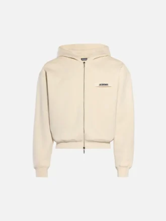 Der Gros Grain Hoodie mit Reißverschluss Grosgrain-Logo-Hoodie mit Reißverschluss