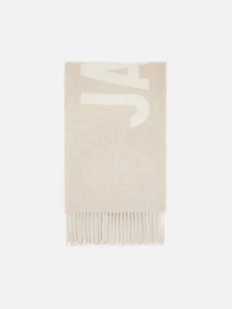 Der Jacquemus-Schal Fringe Logo-Schal
