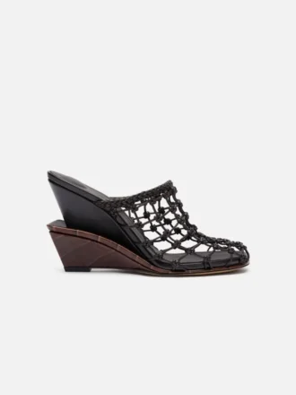 Die doppelt gewebten Schuhe Geflochtene doppelte Pantoletten