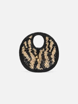 Die kleine runde Tasche Spiaggia Kleine runde Tasche aus Raffia