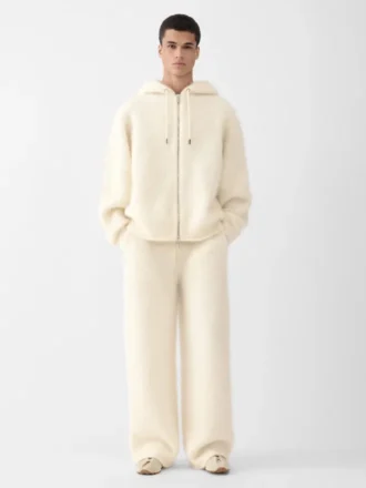 Die Nuvola Strickjacke mit Reißverschluss Mohair-Strickjacke mit Reißverschluss