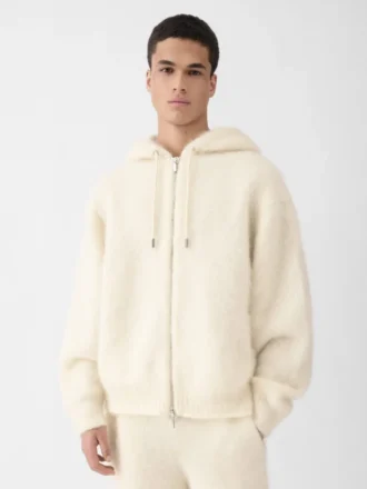 Die Nuvola Strickjacke mit Reißverschluss Mohair-Strickjacke mit Reißverschluss