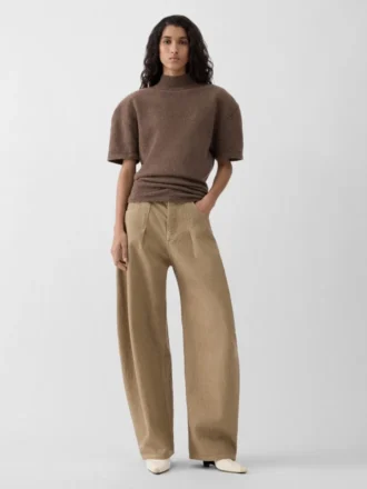 Die Ovalo de-Nîmes Jeans Hose Hoch taillierte, geschwungene Jeans