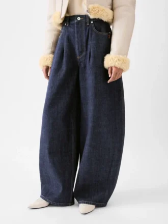 Die Ovalo de-Nîmes Jeans Hose Hoch taillierte, geschwungene Jeans