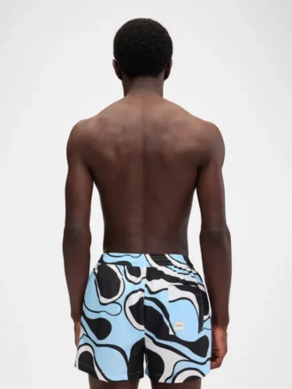 Die Puntini-Badehose Badehose mit Wavy Psyche-Print